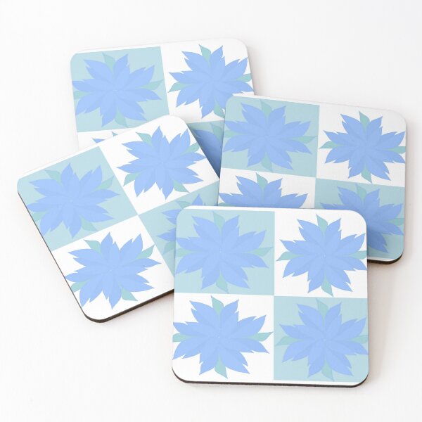 Item preview, Abstract flower blue white green designed and sold by Abstractlara.