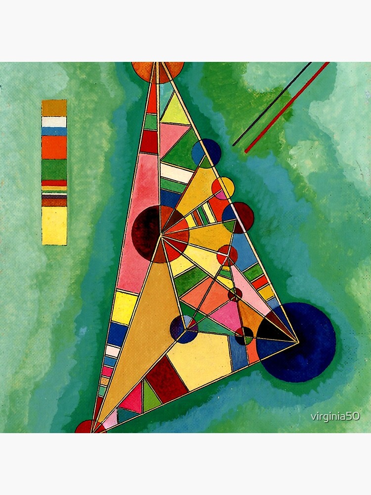 Kandinsky - Multicolored Triangle, abstract art by virginia50