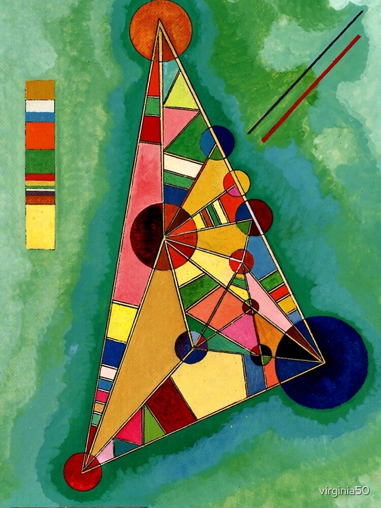 Kandinsky - Multicolored Triangle, abstract art by virginia50