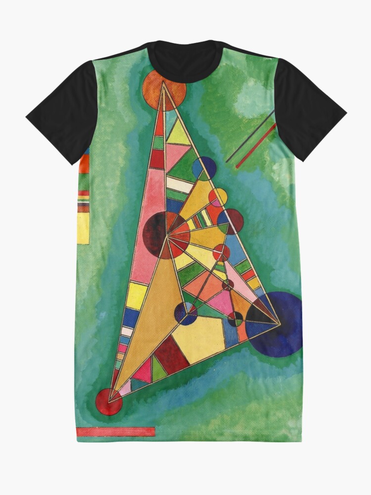 Alternate view of Kandinsky - Multicolored Triangle, abstract art Graphic T-Shirt Dress