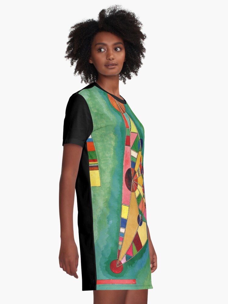 Alternate view of Kandinsky - Multicolored Triangle, abstract art Graphic T-Shirt Dress