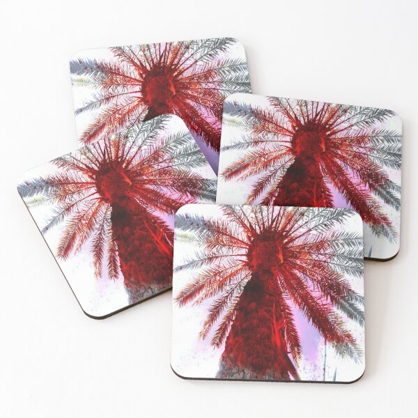 Item preview, Morning Red Palm Tree photography  designed and sold by AYACHI90.