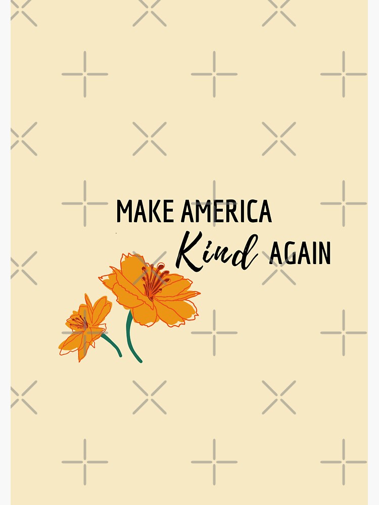 Make America Kind Again Bumper Sticker (Nice Love Gentle Loving cariing  Vinyl Decal (3 x 9 inch)