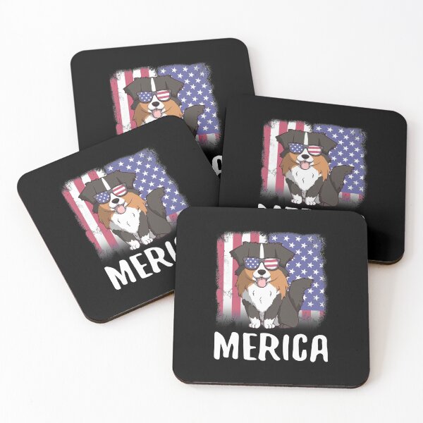 Item preview, Merica Australian Shepherd Aussie Dog USA American Flag designed and sold by fatamyfan1.