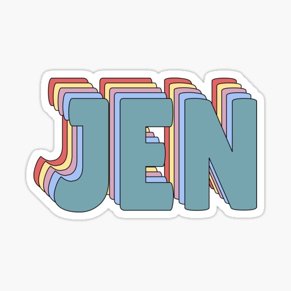 Vista previa del artículo con la obra «Nombre de Jen», diseñado y vendido por ashleymanheim.