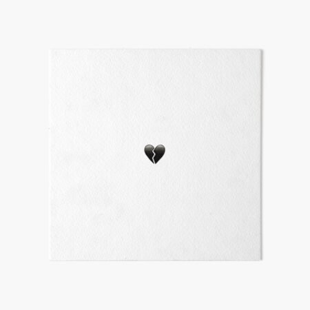 Black Heart Emoji Art Board Prints for Sale | Redbubble