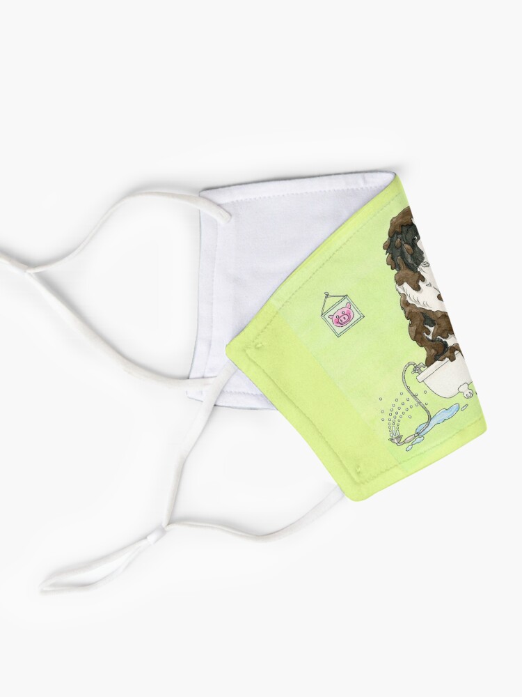 Masque 'L'heure du bain pour le chiot BOUEUX' : autre vue