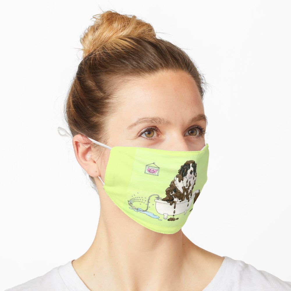 Masque « L'heure du bain pour le chiot BOUEUX»