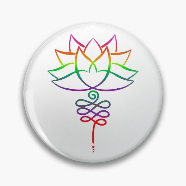 Item preview, Yoga Lotus Flower with Unalome in Chakra colors designed and sold by BLucknerDesign.
