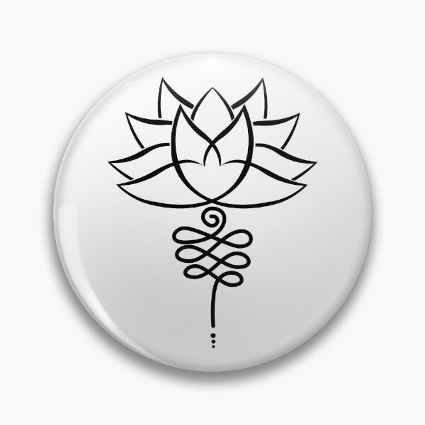 Item preview,  Yoga lotus flower with unalome in black designed and sold by BLucknerDesign.