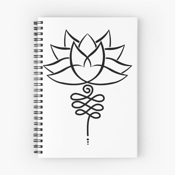 Item preview,  Yoga lotus flower with unalome in black designed and sold by BLucknerDesign.