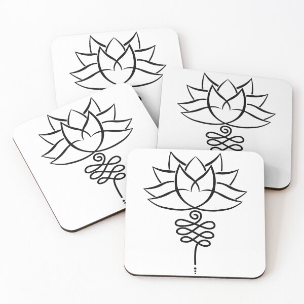 Item preview,  Yoga lotus flower with unalome in black designed and sold by BLucknerDesign.
