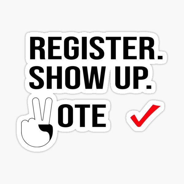 Item preview, Register Show Up Vote  designed and sold by Tema EL.