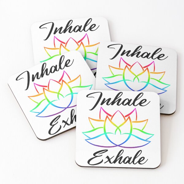 Item preview,  Yoga lotus flower in chakra colors inhale exhale designed and sold by BLucknerDesign.