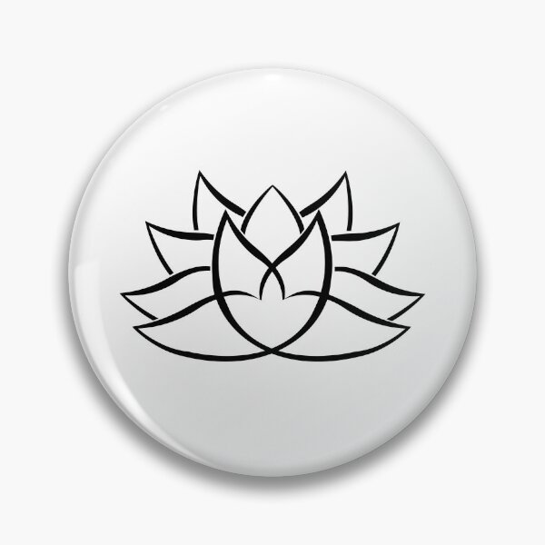 Item preview, Yoga Lotus Flower in black designed and sold by BLucknerDesign.