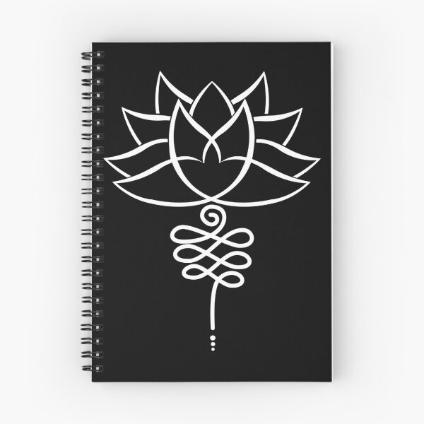 Item preview, Yoga Lotus Flower with Unalome in white designed and sold by BLucknerDesign.