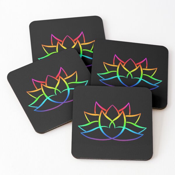 Item preview, Yoga Lotus Flower in Chakra colors designed and sold by BLucknerDesign.