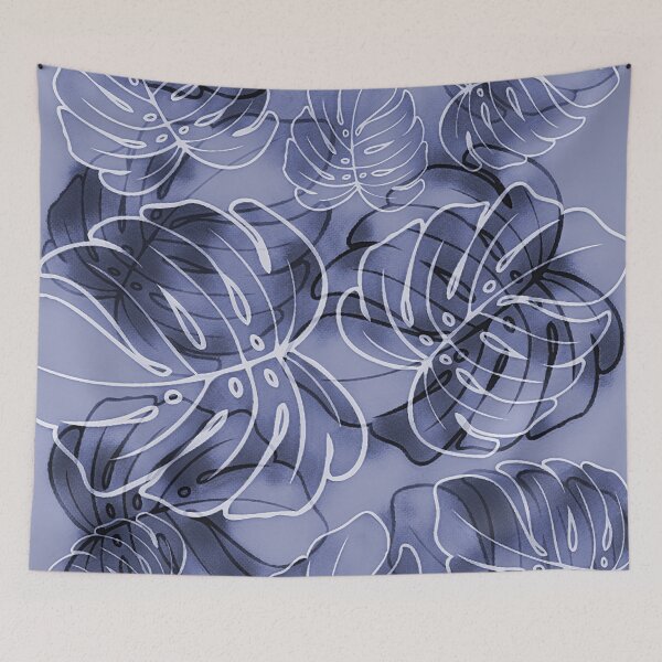 Item preview, Monstera Leaves Silver Gray designed and sold by Rockett Graphics.