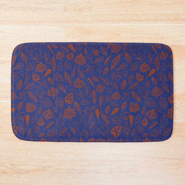 Item preview, leaf pattern blue and orange designed and sold by Tanya-GR.
