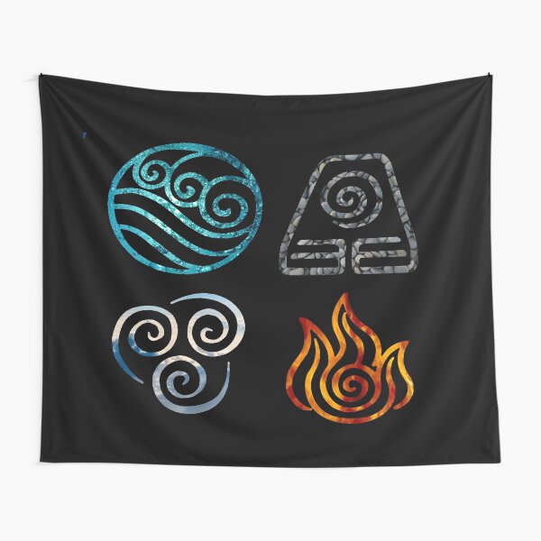 Avatar the Last Airbender Element Symbols Tapestry