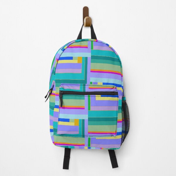 Item preview, Bright stripes in blue lavender teal green designed and sold by djrunnels.