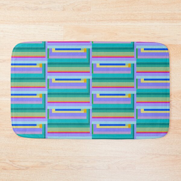 Item preview, Bright stripes in blue lavender teal green designed and sold by djrunnels.
