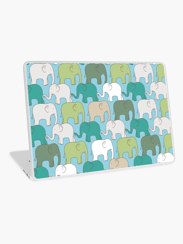 Thumbnail 1 of 2, Laptop Skin, Elephant Pattern designed and sold by SchoolCounselor.