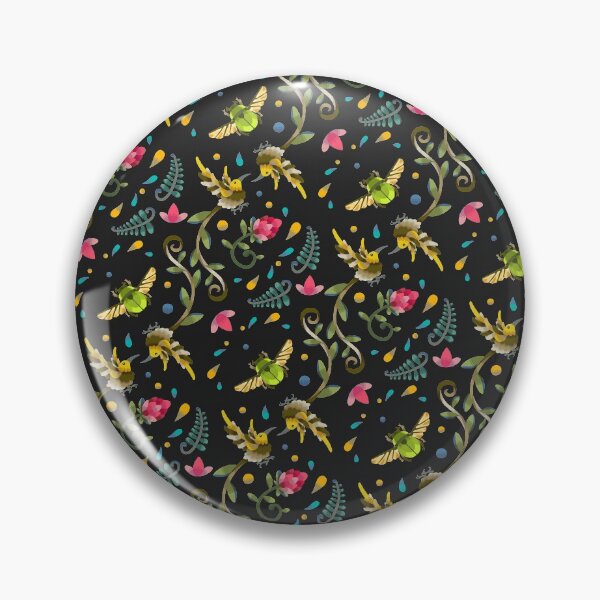 Item preview, Dark Sugarbird and Green Beetle Pattern designed and sold by maak-and-illy.