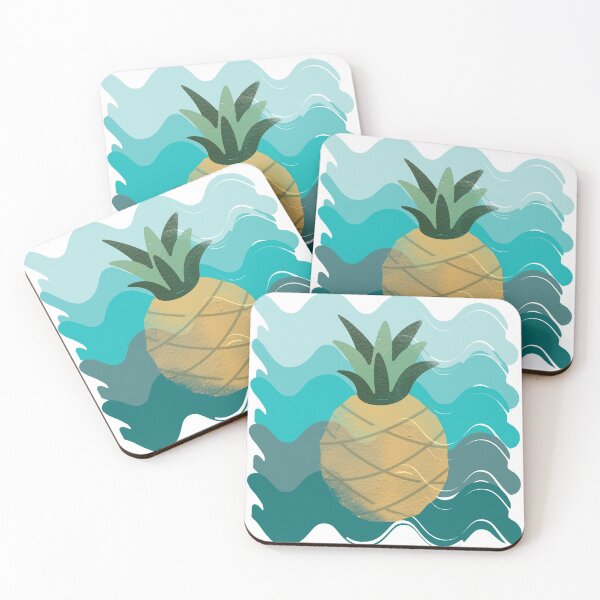 Item preview, Watercolor Retro Pineapple designed and sold by natsukojewelry.