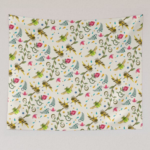 Item preview, Light Sugarbird and Green Beetle Pattern designed and sold by maak-and-illy.