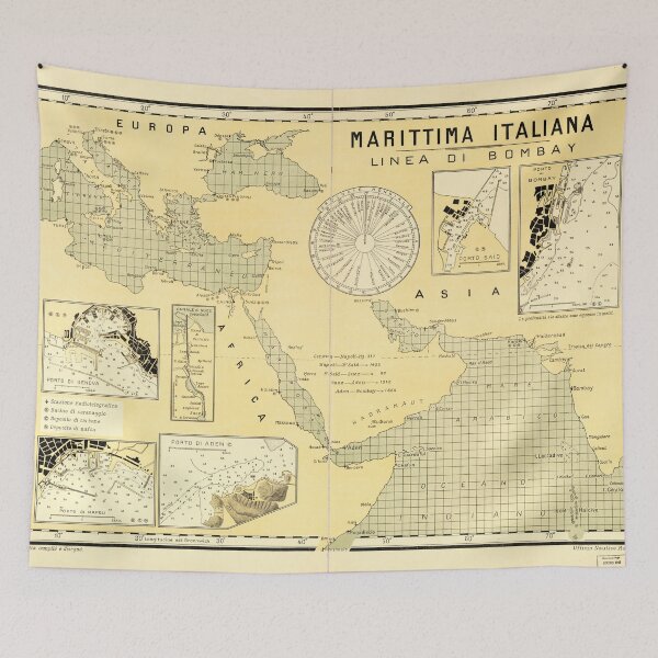 Item preview, Italian Maritime: Bombay Line Map designed and sold by allhistory.