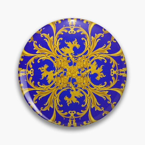 Item preview, Rococo Kaleidoscopic Blue and Gold print designed and sold by Curtis Jensen.