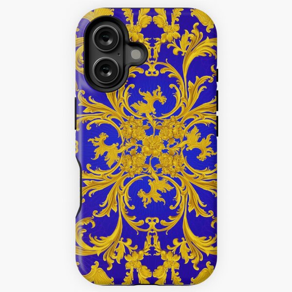 Item preview, Rococo Kaleidoscopic Blue and Gold print designed and sold by Curtis Jensen.