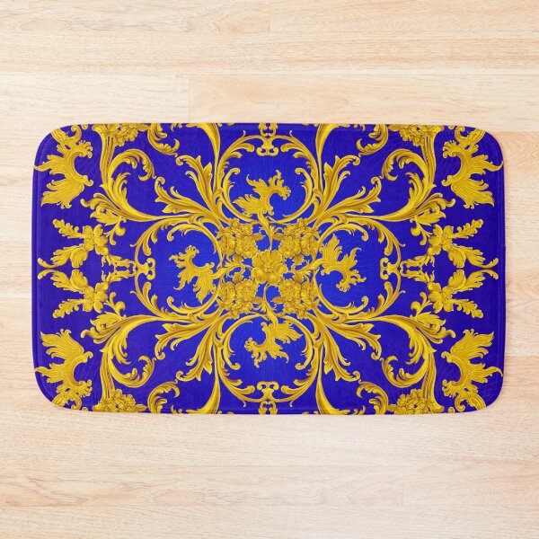 Item preview, Rococo Kaleidoscopic Blue and Gold print designed and sold by Curtis Jensen.