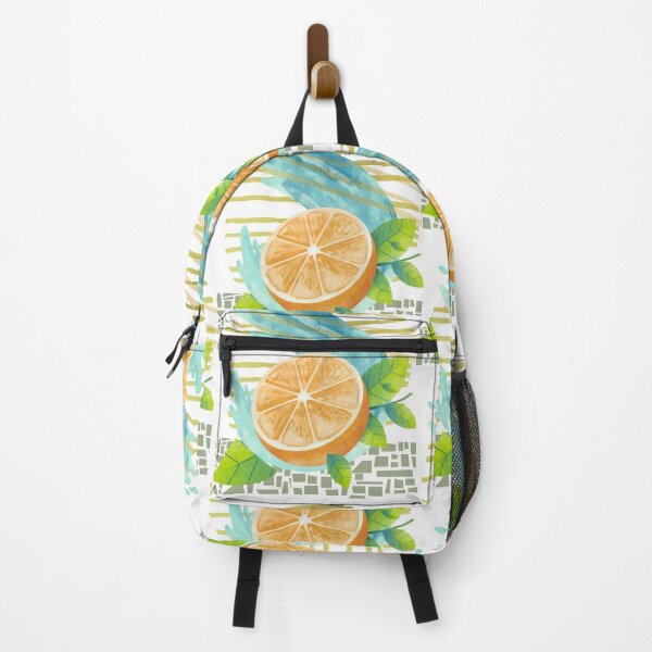 Juicy Lemons Print Backpack - Fresh and Vibrant