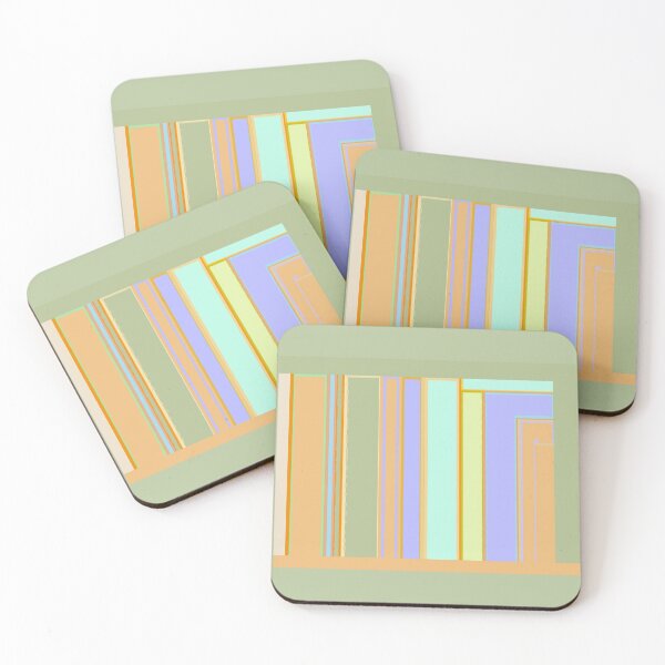 Item preview, Summer Sorbet, terracotta peach sage green aqua periwinkle lavender blue designed and sold by djrunnels.