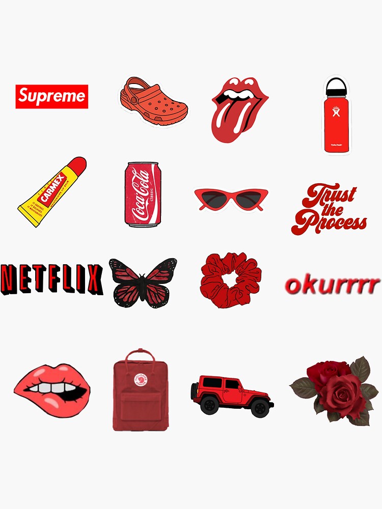 Thumbnail 3 of 3, Sticker, red vsco designed and sold by abbyfoltz.
