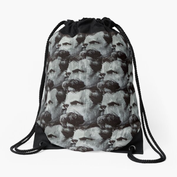 Nietzsche pattern Drawstring Bag