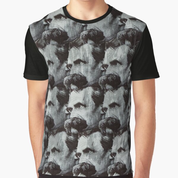 Nietzsche pattern Graphic T-Shirt