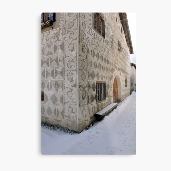 Sgraffito Haus, Andeer Metallbild