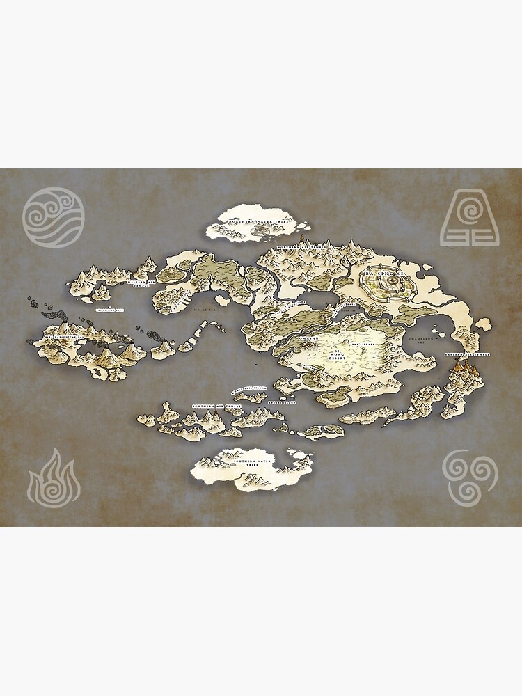map of avatar last airbender world