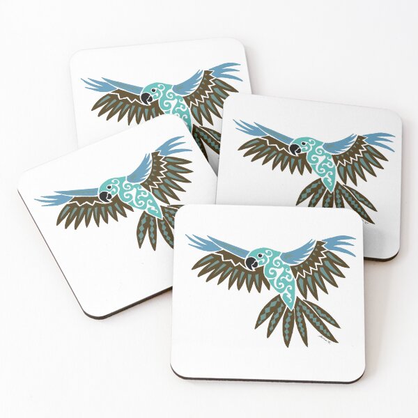 Item preview, Glaucous Macaw Tribal Design  designed and sold by KitayamaDesigns.