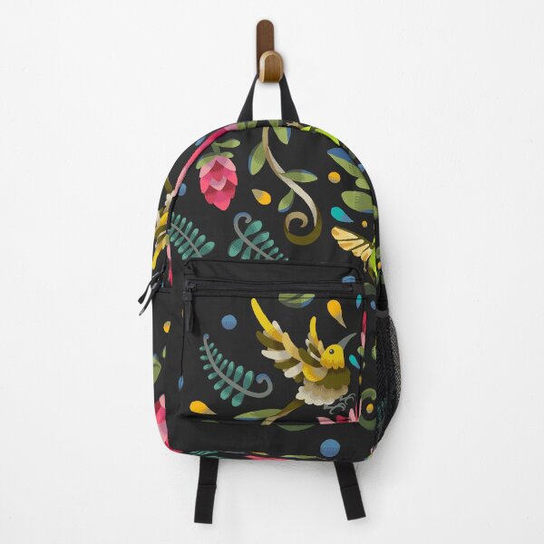Item preview, Dark Protea Circular Design with Cape Sugarbird and Green Beetle designed and sold by maak-and-illy.