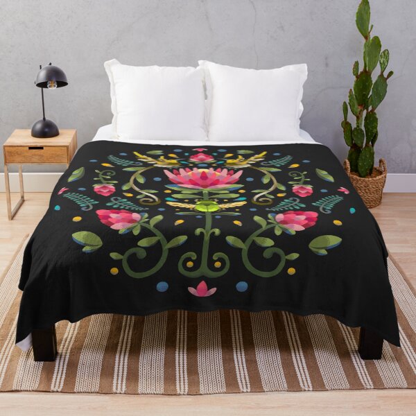 Item preview, Dark Protea Circular Design with Cape Sugarbird and Green Beetle designed and sold by maak-and-illy.
