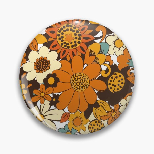 Item preview, 70s 60s retro Flower Power, Floral Pattern designed and sold by Ink Tally.