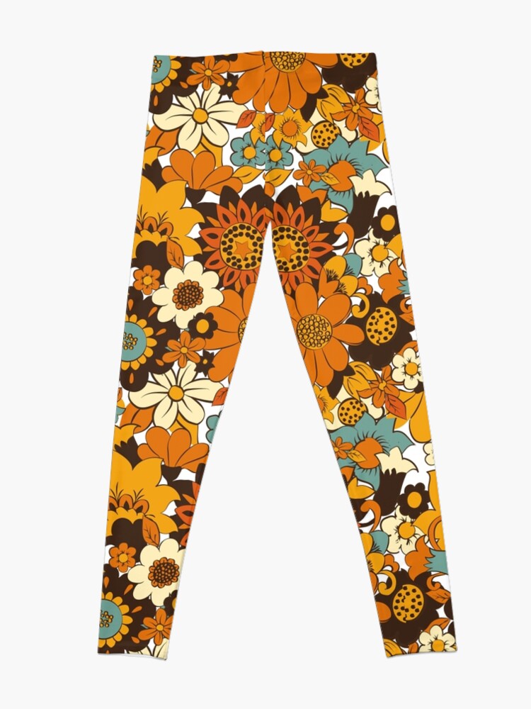 Sixties Flower Power Printed Tights Funky Trippy 60's 70's Hippie