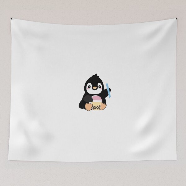 Item preview, Waddles Disfrutando Boba designed and sold by doodlesbychens.