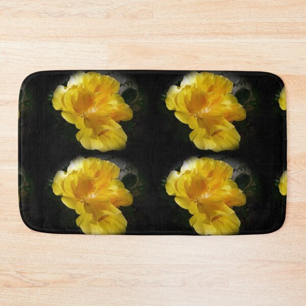 Item preview, Beautiful double yellow hibiscus on black designed and sold by JoAnnFineArt.