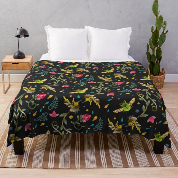 Item preview, Dark Sugarbird and Green Beetle Pattern designed and sold by maak-and-illy.
