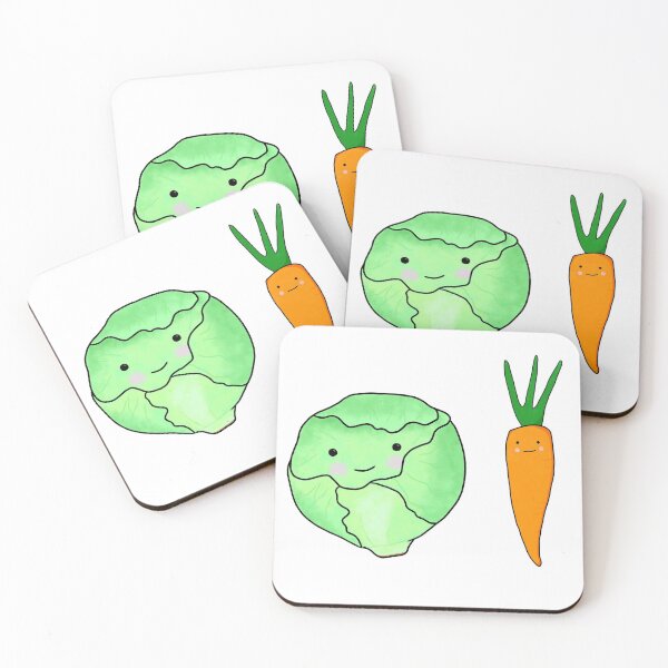 Item preview, Cute Lettuce and Carrot Friends designed and sold by GrousyGirl.